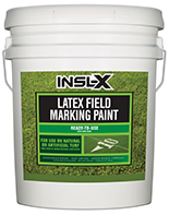Terry's Paints Insl-X Latex Field Marking Paint is specifically designed for use on natural or artificial turf, concrete and asphalt, as a semi-permanent coating for line marking or artistic graphics.

Fast Drying
Water-Based Formula
Will Not Kill Grassboom